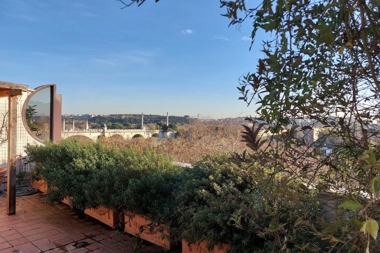 Beautiful Loft In Ponte Milvio With Terrace Apartment โรม ภายนอก รูปภาพ