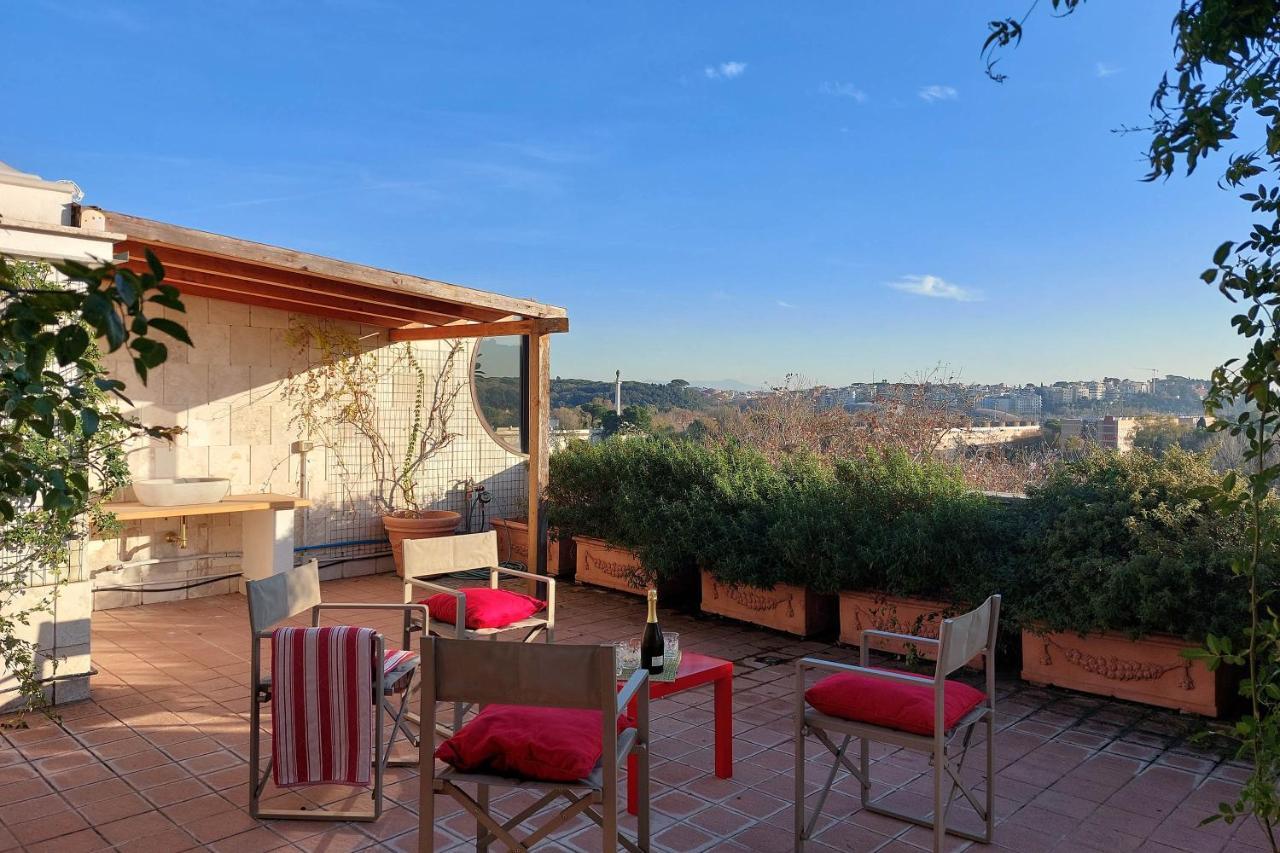 Beautiful Loft In Ponte Milvio With Terrace Apartment โรม ภายนอก รูปภาพ