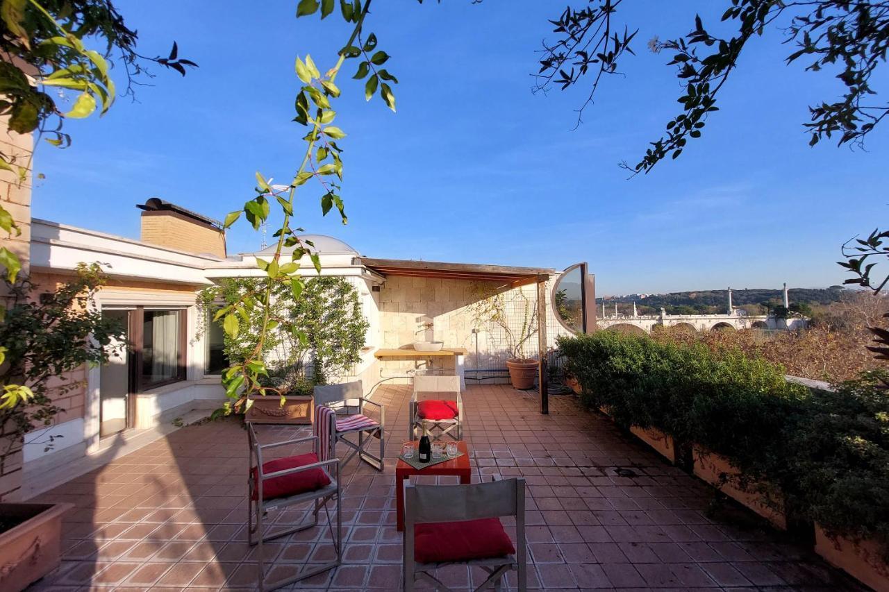 Beautiful Loft In Ponte Milvio With Terrace Apartment โรม ภายนอก รูปภาพ