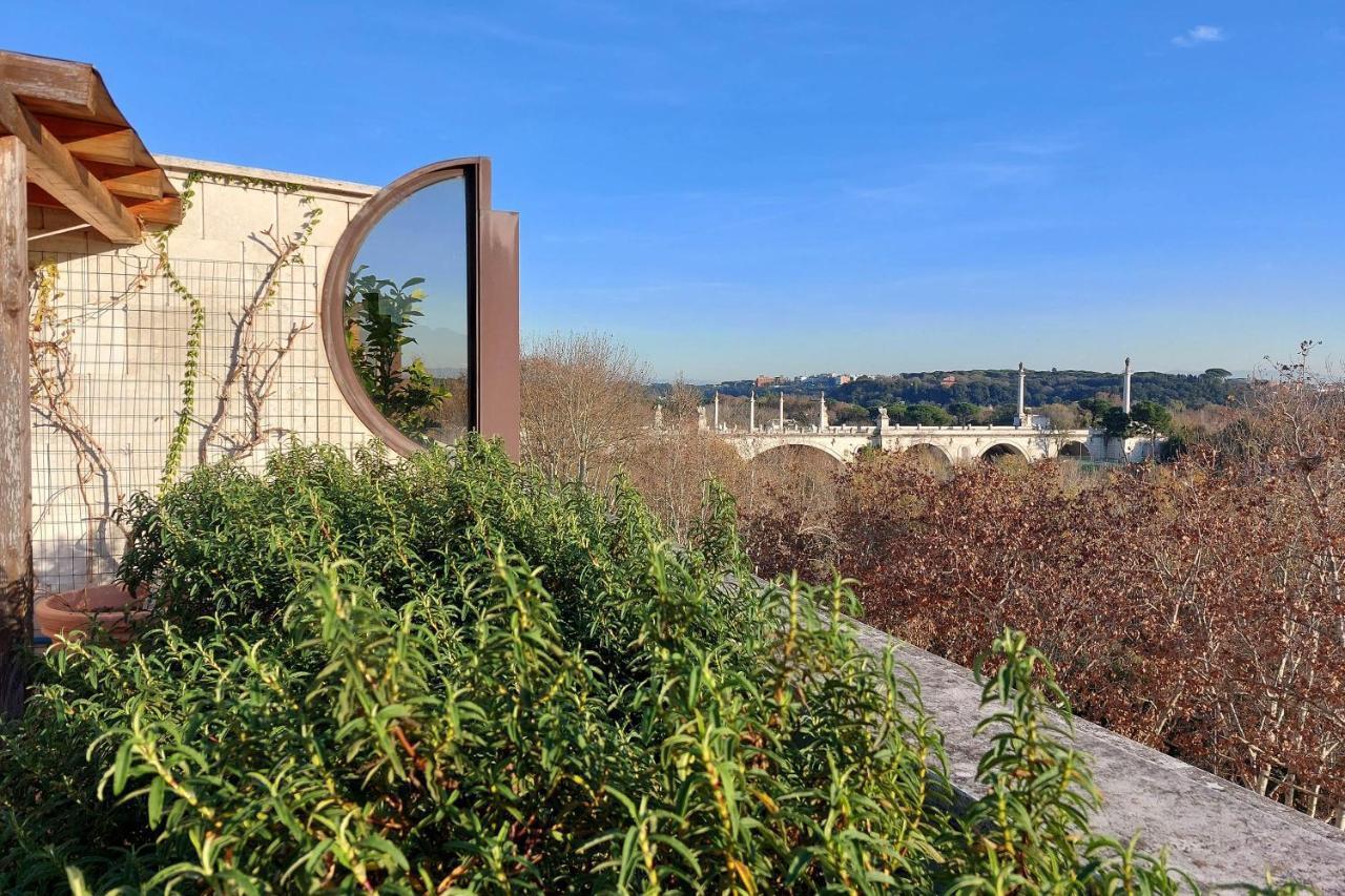 Beautiful Loft In Ponte Milvio With Terrace Apartment โรม ภายนอก รูปภาพ