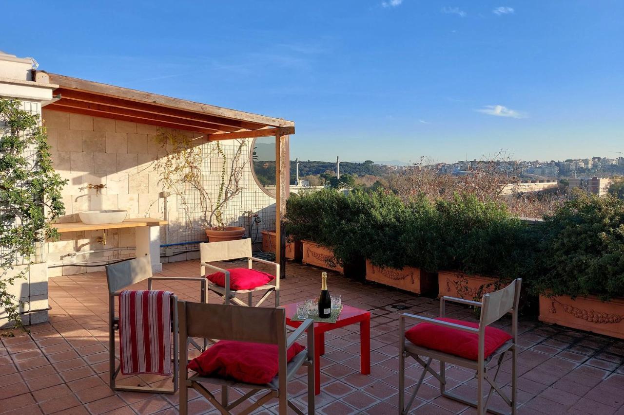 Beautiful Loft In Ponte Milvio With Terrace Apartment โรม ภายนอก รูปภาพ